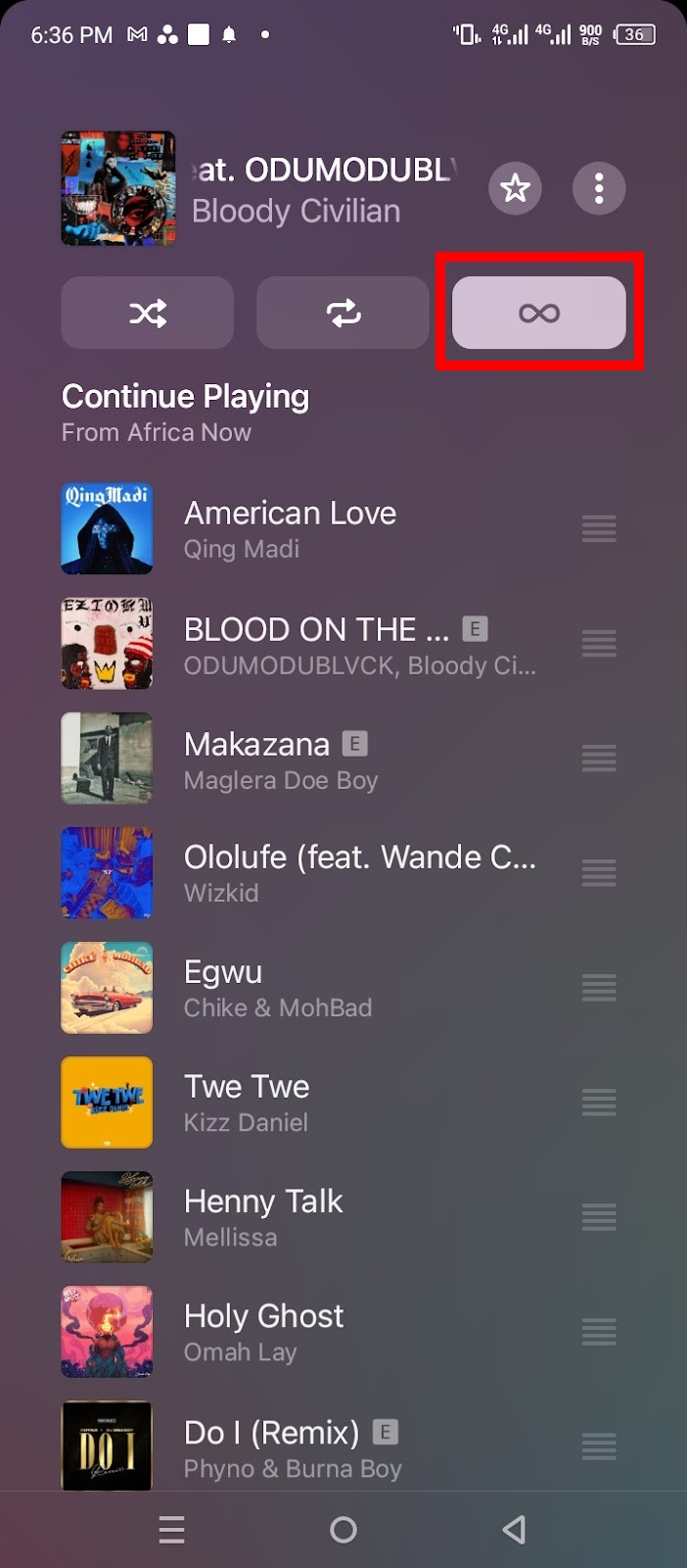 Page de playlist Apple Music