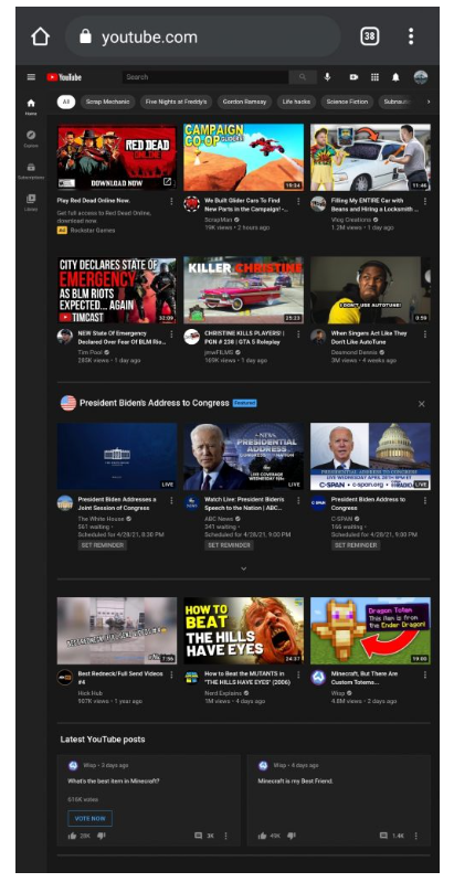 YouTube Desktop Site