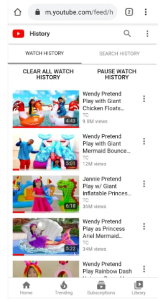 YouTube History